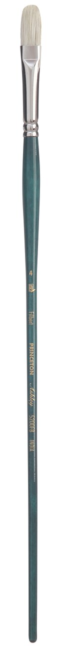 Princeton Series 5200 Ashley Natural Bristle Brush-Long Handle Filbert Size 4